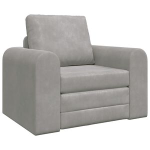 vidaXL Krevet na razvlačenje Svijetlo siva 98 x 71 x 83 cm Bar&scaron;un