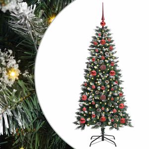 vidaXL Umjetno božićno drvce Zelena 120 cm PVC, Plastika i Čelik