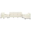 vidaXL 3-dijelni set sofa s jastucima krem bar&scaron;unasti