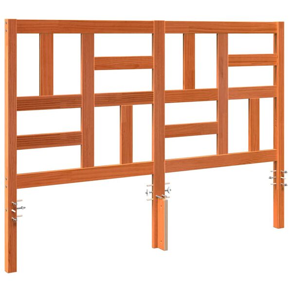 vidaXL Uzglavlje za krevet s uzglavljem Vosak smeđa 145,5 x 4 x 104 cm