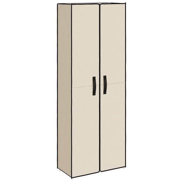 vidaXL Ormarić za cipele krem 60 x 30 x 166 cm od tkanine