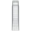 vidaXL Gabionska košara s lukom 200x50x140/160 cm pocinčano željezo