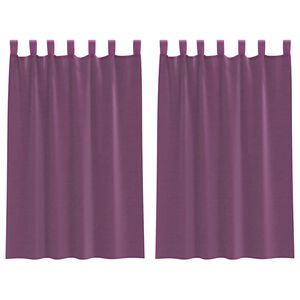 vidaXL Voile zavjese s petljama 2 kom. ljubičaste 140x175 cm