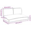 vidaXL Set jastučića za palete s jastukom 3 pcs Krema 120 x 80 x 12 cm