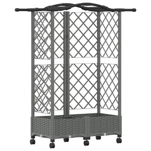 vidaXL Povi&scaron;eni krevet s mrežom i krovom Svjetlosiva 124 x 40 x 129 cm