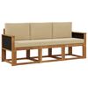 vidaXL Set vanjskih sofa 3 kom. Prirodna