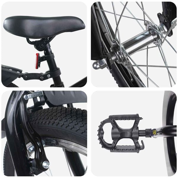 vidaXL Dječji Bicikl 20 Inča za djecu od 6 do 11 godina Crna