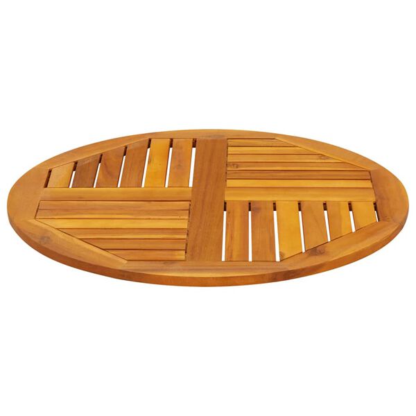 vidaXL Stolna ploča &Oslash;70x2 cm okrugla od masivnog bagremovog drva