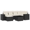 vidaXL 7-dijelni set vrtnih sofa od poliratana s jastucima crni