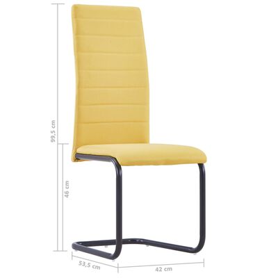 vidaXL Konzolne blagovaonske stolice od tkanine 2 kom žute