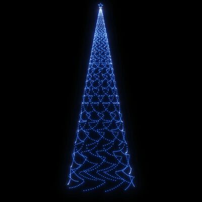 vidaXL Božićno drvce sa šiljkom plavo s 3000 LED žarulja 800 cm