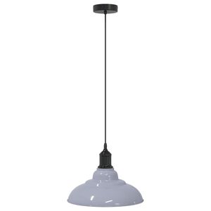 vidaXL Visilica podesiva po visini E27 sjajno siva &Oslash; 31 cm metal