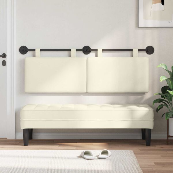 vidaXL Držeće uzglavlje Zidne Krema 150 x 55 x 5 cm Kordura tekstil