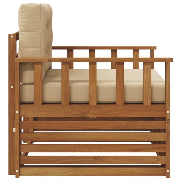 vidaXL Set vanjskih sofa Čvrsto drvo akacije i poliester Prirodna