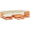 vidaXL 7-dijelni set vrtnih sofa s jastucima vo&scaron;tano smeđi od borovine