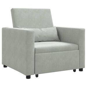 vidaXL Sofa na razvlačenje Singl Svjetlosiva 90 x 165 x 87 cm Bar&scaron;un