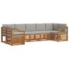 vidaXL Set vanjskih sofa 7 kom. Prirodna i svijetlo siva