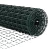 vidaXL Ograda s postovima Zelena 0,4 x 25 m Čelik i PVC