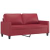 vidaXL 3-dijelni set sofa s jastucima boja vina od umjetne kože