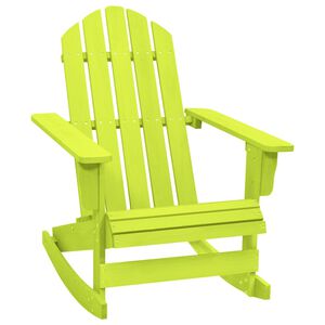 vidaXL Vrtna stolica za ljuljanje Adirondack masivna jelovina zelena