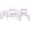 vidaXL Dnevni krevet bez madraca bijeli 90 x 190 cm masivna borovina