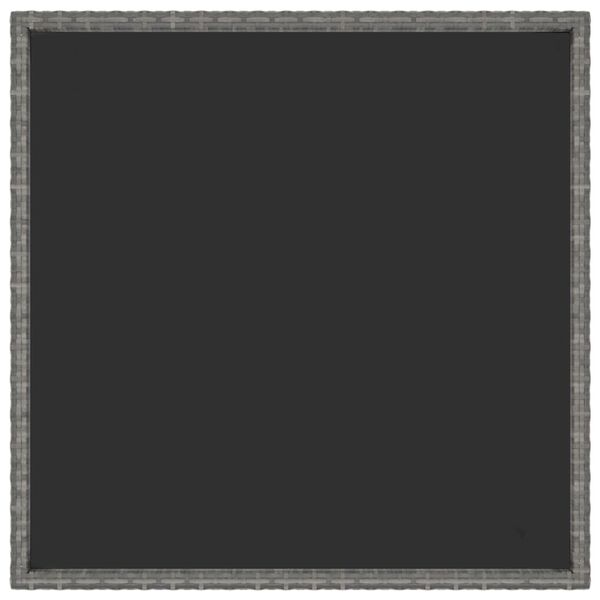 vidaXL Vrtni stol sivi 90 x 90 x 75 cm od poliratana