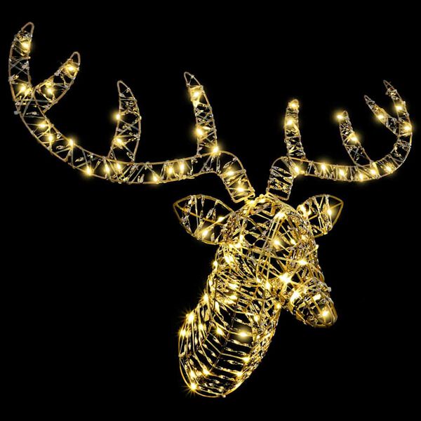 vidaXL Reindeer vuče saonice Topla bijela 68 x 36.5 x 62.5 cm PET