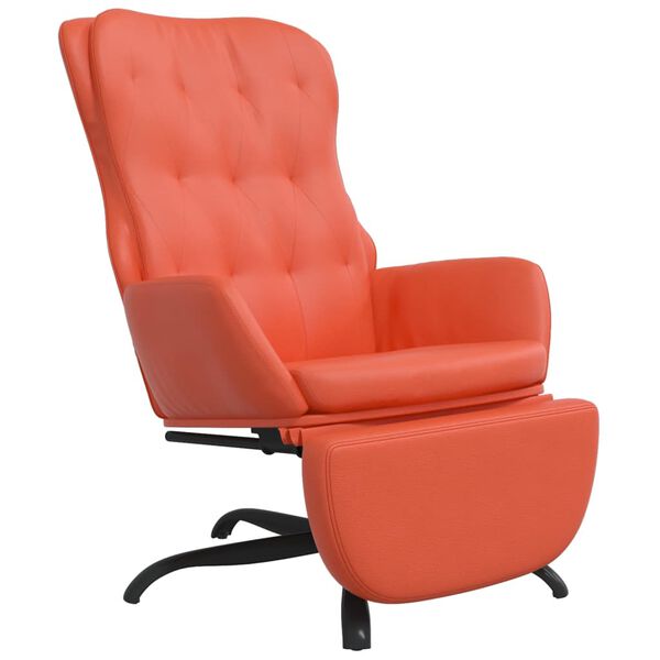 vidaXL Stolica za opu&scaron;tanje s osloncem za noge crvena od umjetne kože