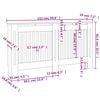 vidaXL Pokrov za radijator crni 152 x 19 x 81,5 cm MDF