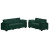 vidaXL Dvodijelni set sofa s jastucima, tamnozeleni bar&scaron;un