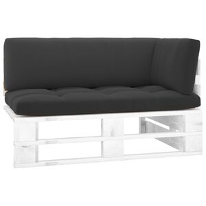 vidaXL Kutna vrtna sofa od paleta od bijelo impregnirane borovine