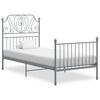 vidaXL Okvir za krevet sivi metalni 90 x 200 cm