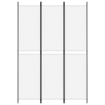 vidaXL Sobna pregrada s 3 panela bijela 150 x 220 cm od tkanine