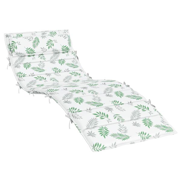 vidaXL Jastuk za sunčanje Bijela i zelena 178 x 60 x 4 cm