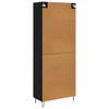 vidaXL Highboard Bijeli i crni hrast 69,5 x 34 x 180 cm