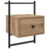 vidaXL Noćni ormar Umjetnički hrast 35 x 30 x 51 cm Konstruirano drvo
