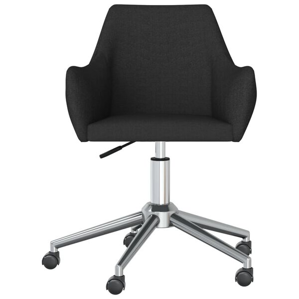 vidaXL Okretne blagovaonske stolice 6 kom crne od tkanine