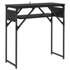 vidaXL Konzolnistol Crni hrast Konstruirano drvo 75x30x75cm