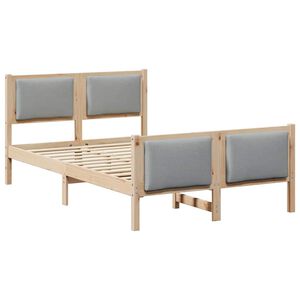 vidaXL Krevetna konstrukcija Svijetlo siva 120 x 200 cm tkanina