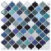 vidaXL Lanturn ploča 10 kom. Plava Zelena 27 x 27 cm Poliuretan i PET