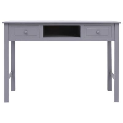 vidaXL Radni stol sivi 108 x 45 x 76 cm od masivnog drva paulovnije