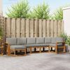 vidaXL Set vanjskih sofa s jastukom 7 pcs Prirodna i svijetlo siva