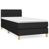 vidaXL Box spring krevet s madracem crni 90x190 cm od tkanine