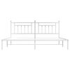 vidaXL Metalni okvir za krevet s uzglavljem bijeli 193x203 cm