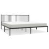 vidaXL Metalni okvir za krevet s uzglavljem crni 193x203 cm
