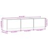 vidaXL TV ormar s ladicama Beton 165 x 34 x 40 cm Konstruirano drvo