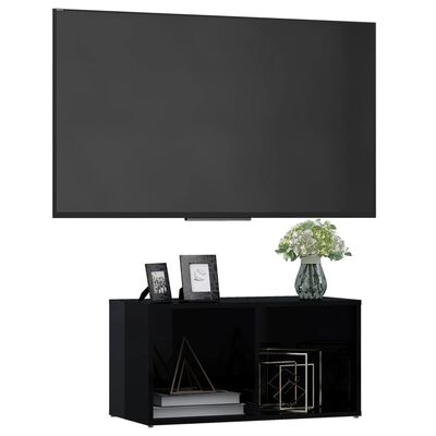 vidaXL TV ormarić sjajni crni 72 x 35 x 36,5 cm od konstruiranog drva