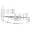 vidaXL Metalni okvir kreveta uzglavlje i podnožje crni 100x200 cm