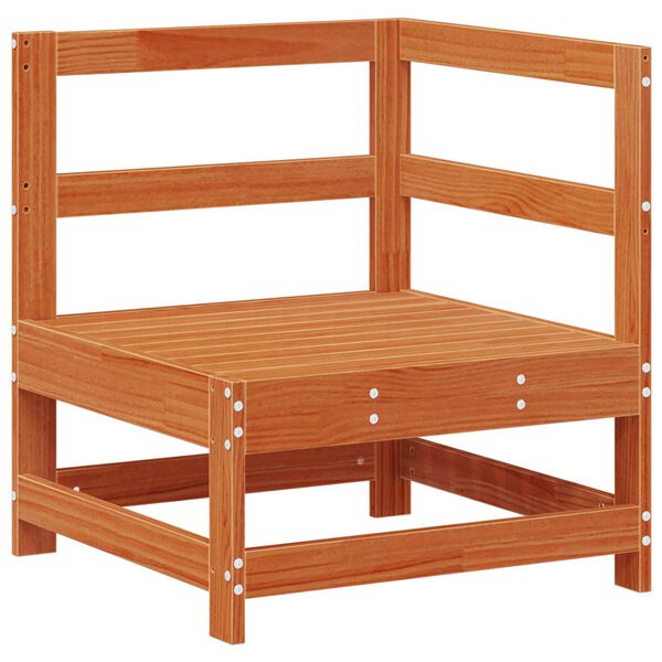 vidaXL Set lounge namje&scaron;taja za vrt 6 pcs Vosak Smeđa Masivna borovina