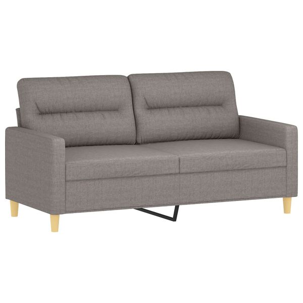 vidaXL 2-dijelni set sofa s jastucima smeđesivi od tkanine